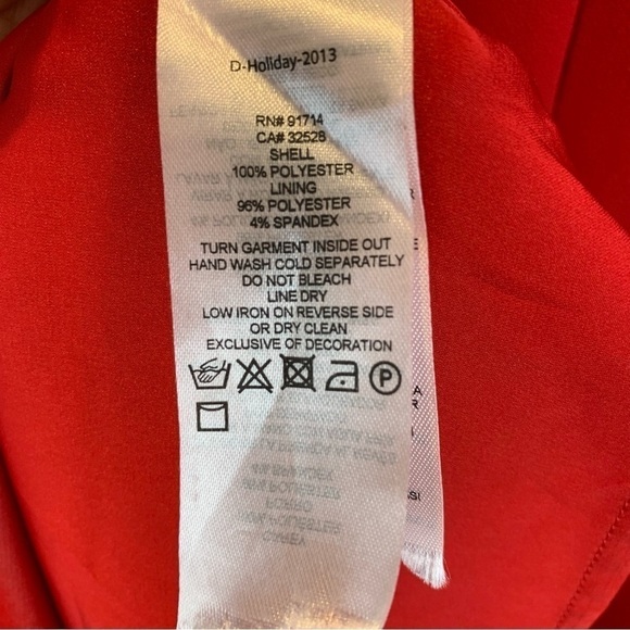 A/X Armani  Exchange Red Sleeveless Crepe Sheath Shift Dress sz 0 EUC - Picture 7 of 7